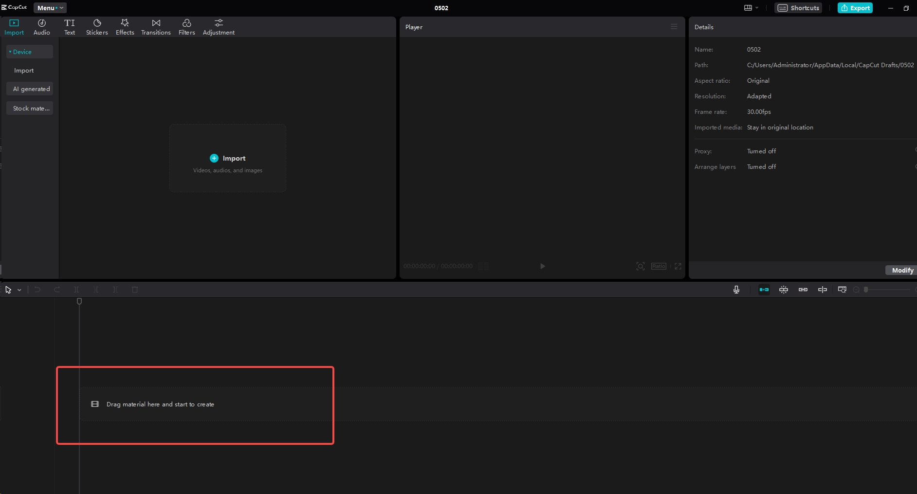 drag and drop your video files